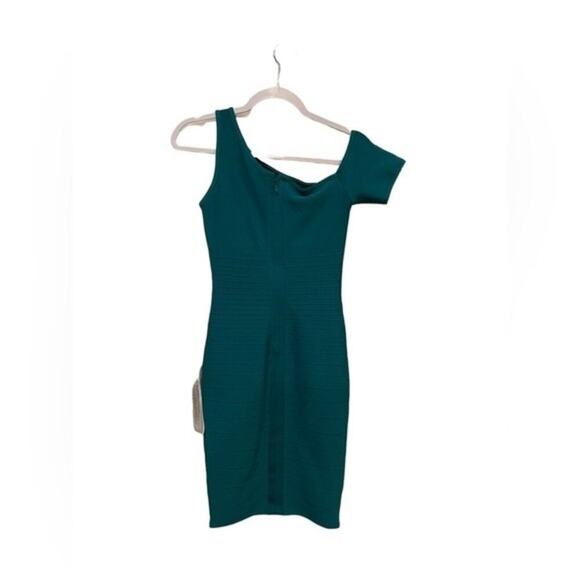 DRESS THE POPULATION Zanaida Dress NWT Sz Small Bodycon Emerald Green $218 MSRP - Picture 7 of 9